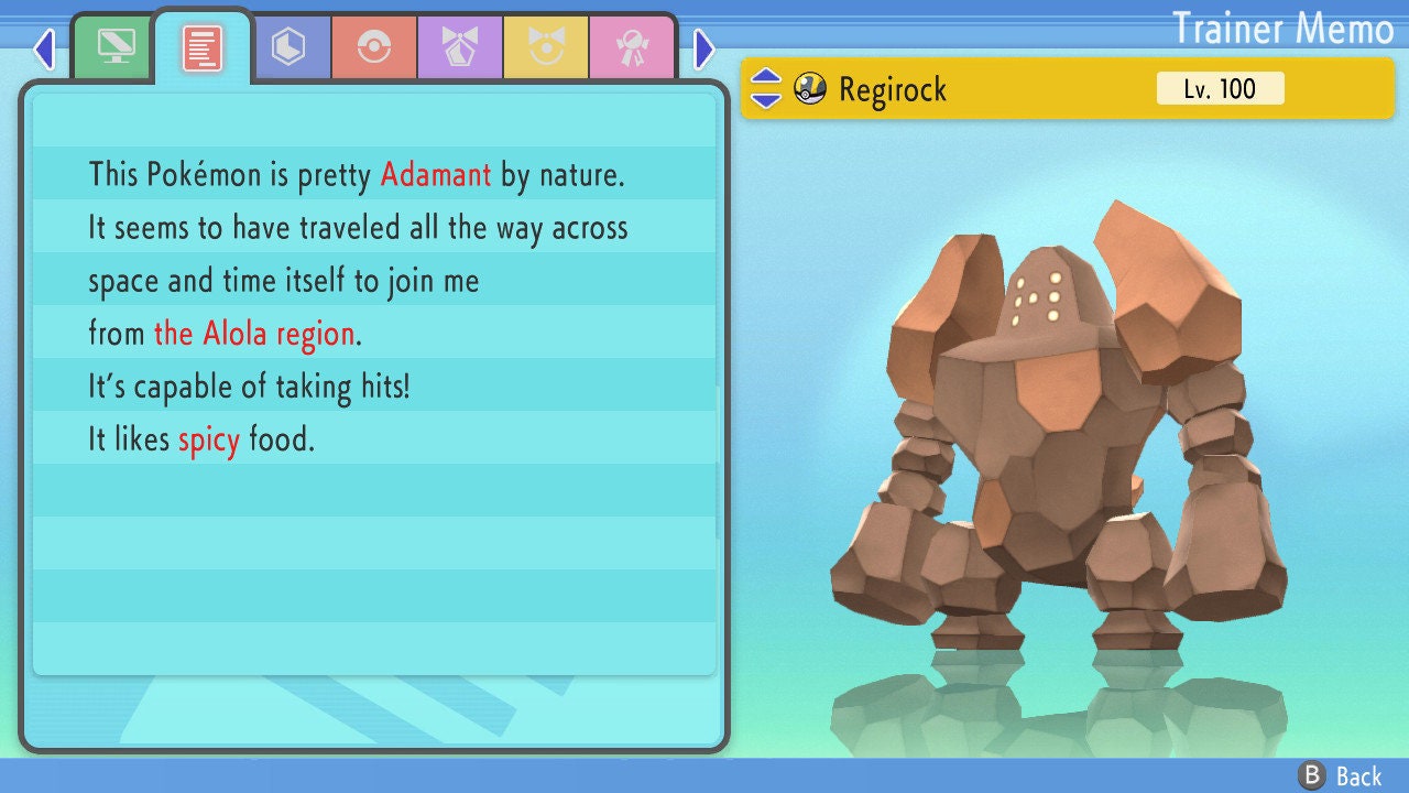 SHINY 6IV REGIROCK / Pokémon Brilliant Diamond Shining Pearl / 6IV Pokemon / Shiny Pokemon / Competitive Battle Ready EVs / Free Shiny
