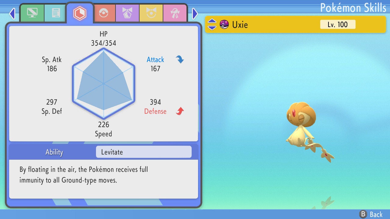 SHINY 6IV UXIE / Pokémon Brilliant Diamond Shining Pearl / 6IV Pokemon / Shiny Pokemon / Competitive Battle Ready EVs / Free Shiny