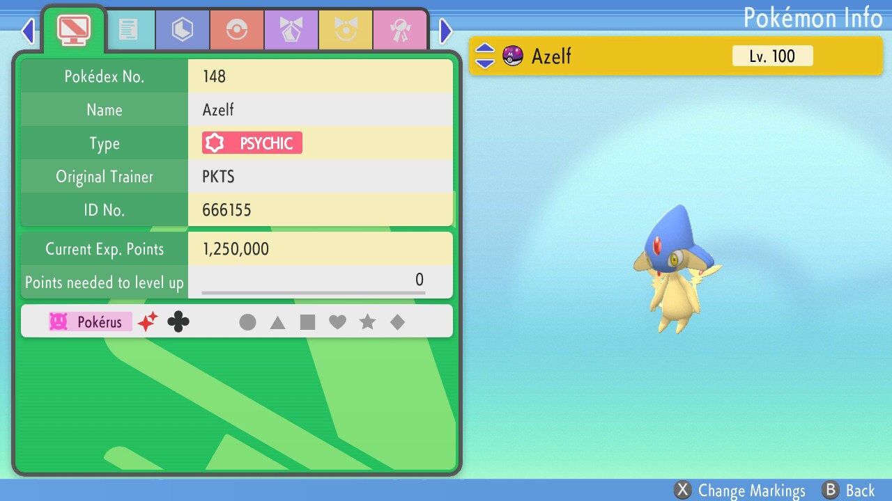 SHINY 6IV AZELF / Pokémon Brilliant Diamond Shining Pearl / 6IV Pokemon / Shiny Pokemon / Competitive Battle Ready EVs / Free Shiny