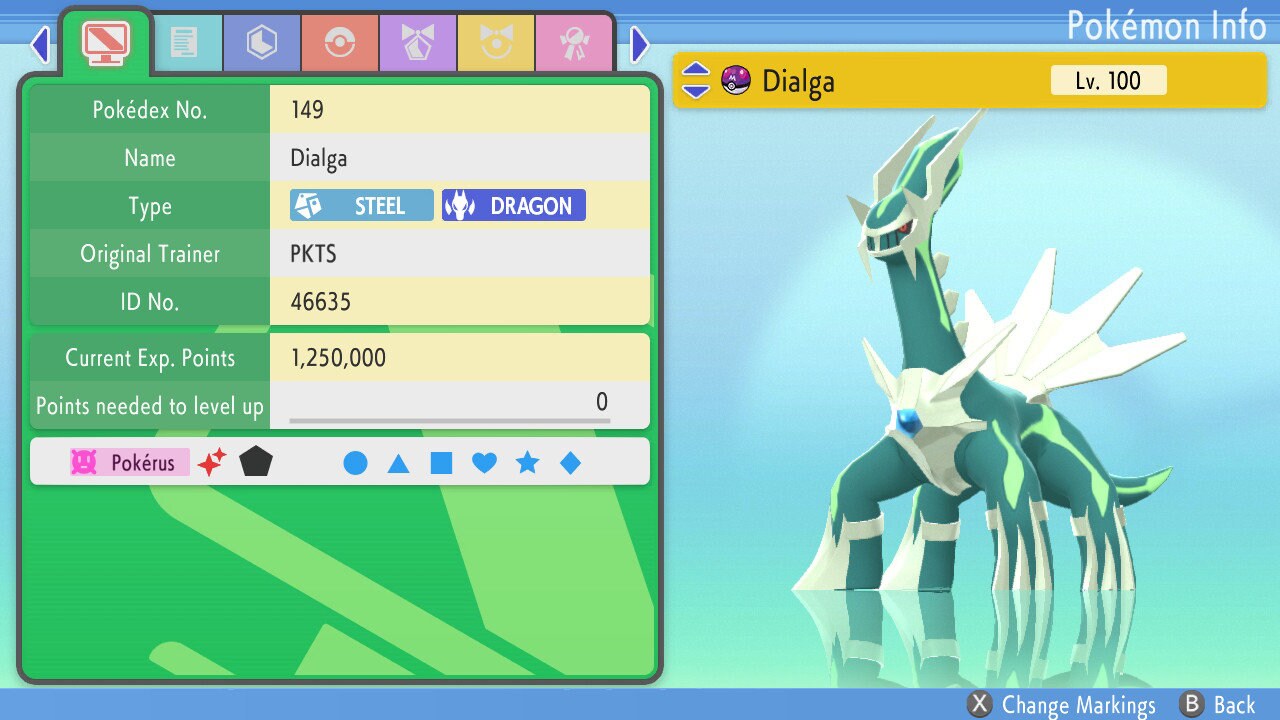 Shiny Dialga 6IV EV Trained | BDSP Pokémon Brilliant Diamond Shining Pearl | Battle Ready Legendary | Bonus Gift | 75% OFF Now