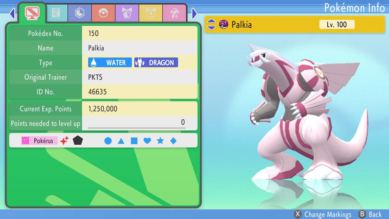 Shiny Palkia 6IV EV Trained | BDSP Pokémon Brilliant Diamond Shining Pearl | Battle Ready Legendary | Bonus Gift | 75% OFF Now