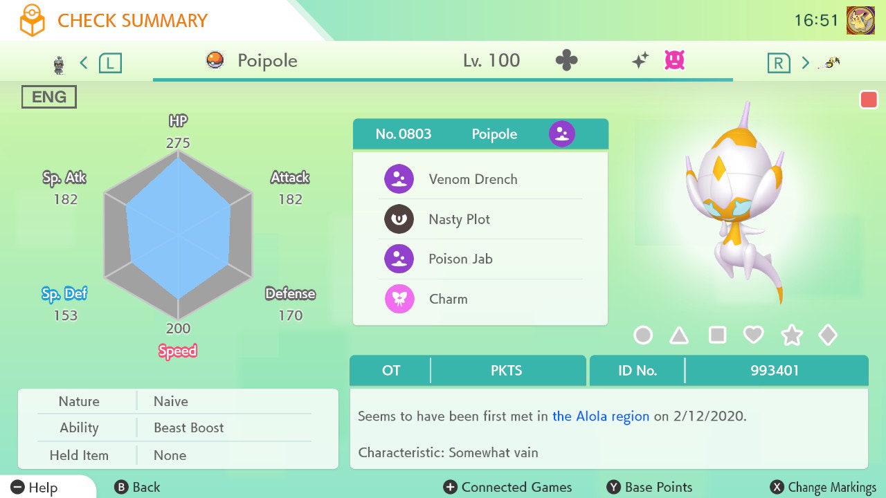 Pokemon HOME 6IV Shiny POIPOLE | Pokémon Home Trade | Scarlet Violet, Sword Shield, BdSp, Legends Arceus, Lets Go | Bonus Shiny Gift