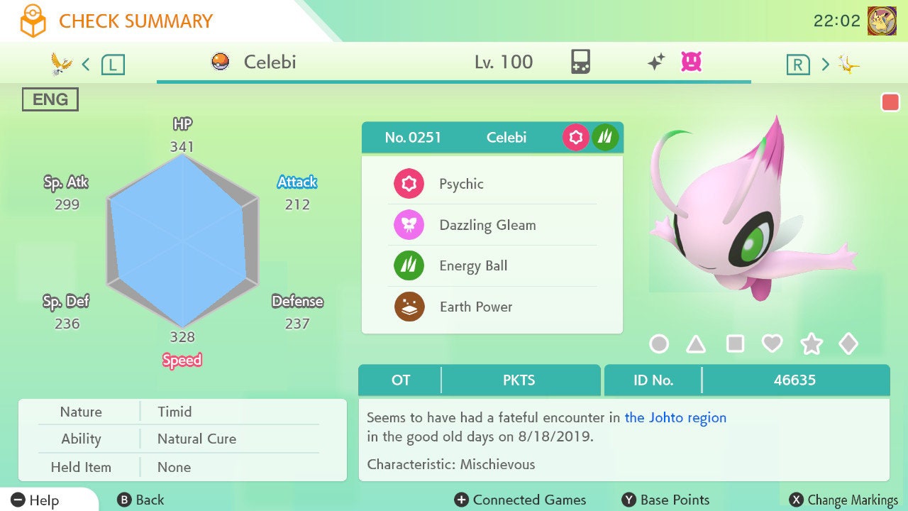 Pokemon HOME 6IV Shiny CELEBI | Pokémon Home Trade | Scarlet Violet, Sword Shield, BdSp, Legends Arceus, Lets Go | Bonus Shiny Gift