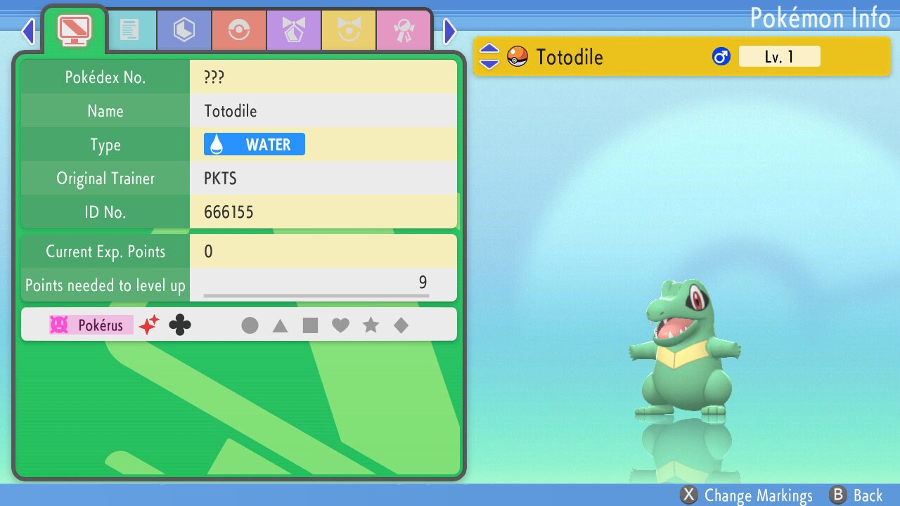 SHINY 6IV TOTODILE / Pokémon Brilliant Diamond and Shining Pearl / 6IV Pokemon / Shiny Pokemon / Competitive Battle Ready EVs / Free Shiny
