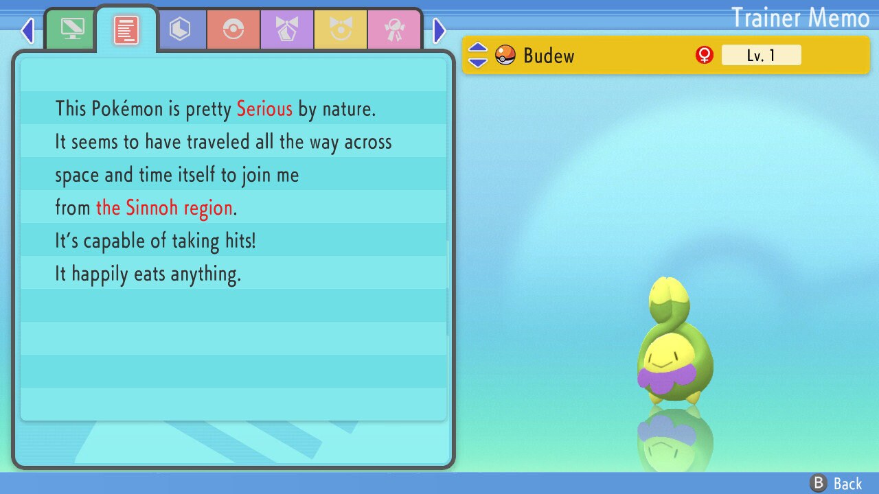 SHINY 6IV BUDEW / Pokémon Brilliant Diamond and Shining Pearl / 6IV Pokemon / Shiny Pokemon / Competitive Battle Ready EVs / Free Shiny