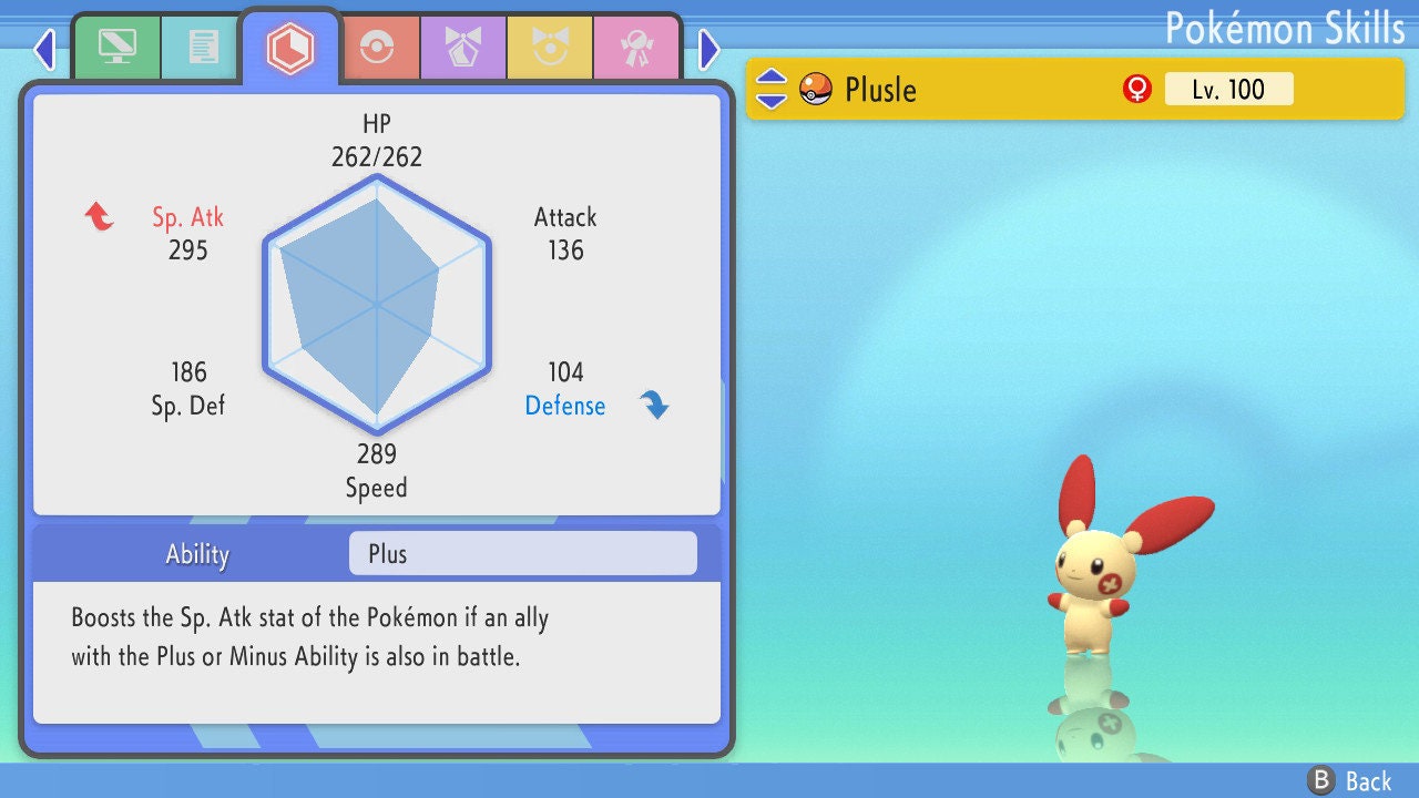SHINY 6IV PLUSLE / Pokémon Brilliant Diamond and Shining Pearl / 6IV Pokemon / Shiny Pokemon / Competitive Battle Ready EVs / Free Shiny