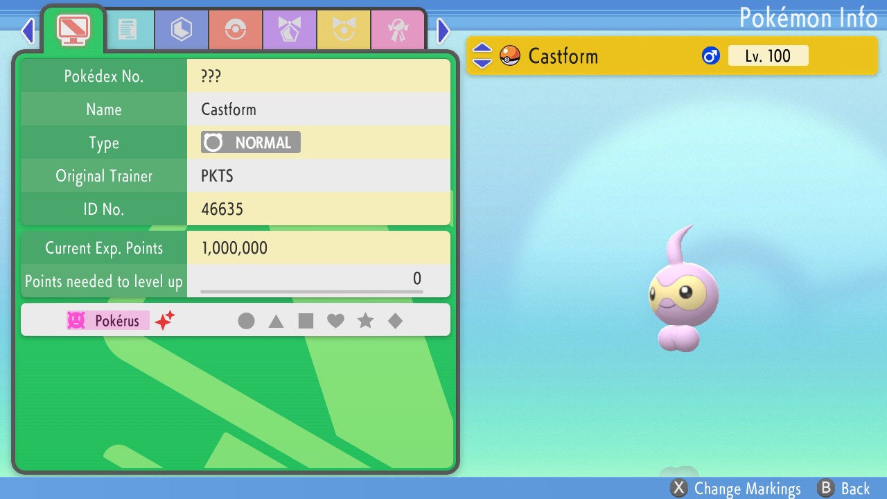 SHINY 6IV CASTFORM / Pokémon Brilliant Diamond and Shining Pearl / 6IV Pokemon / Shiny Pokemon / Competitive Battle Ready EVs / Free Shiny