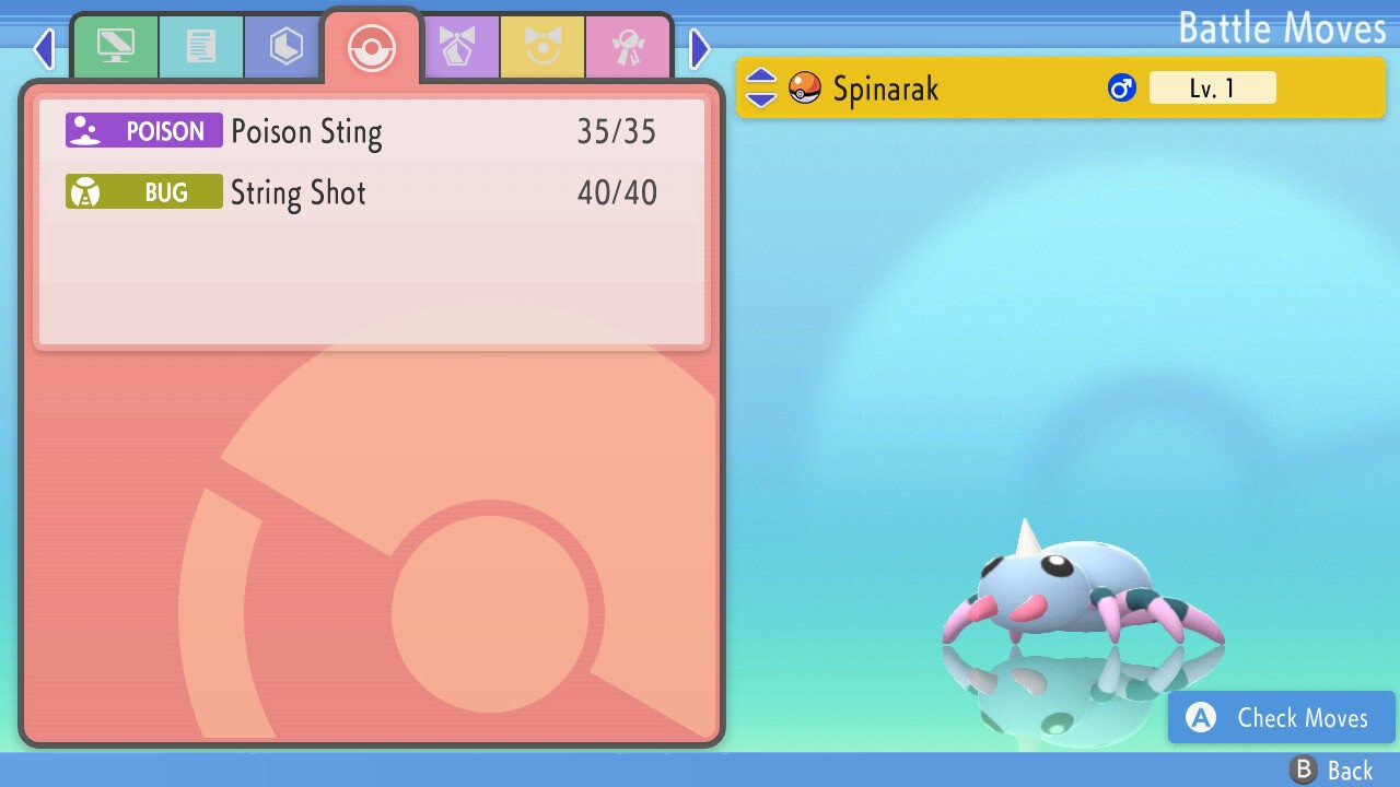 SHINY 6IV SPINARAK / Pokémon Brilliant Diamond and Shining Pearl / 6IV Pokemon / Shiny Pokemon / Competitive Battle Ready EVs / Free Shiny