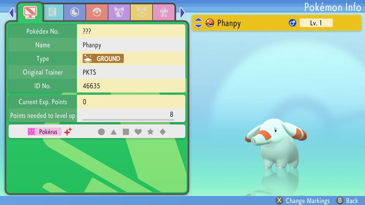 SHINY 6IV PHANPY / Pokémon Brilliant Diamond and Shining Pearl / 6IV Pokemon / Shiny Pokemon / Competitive Battle Ready EVs / Free Shiny