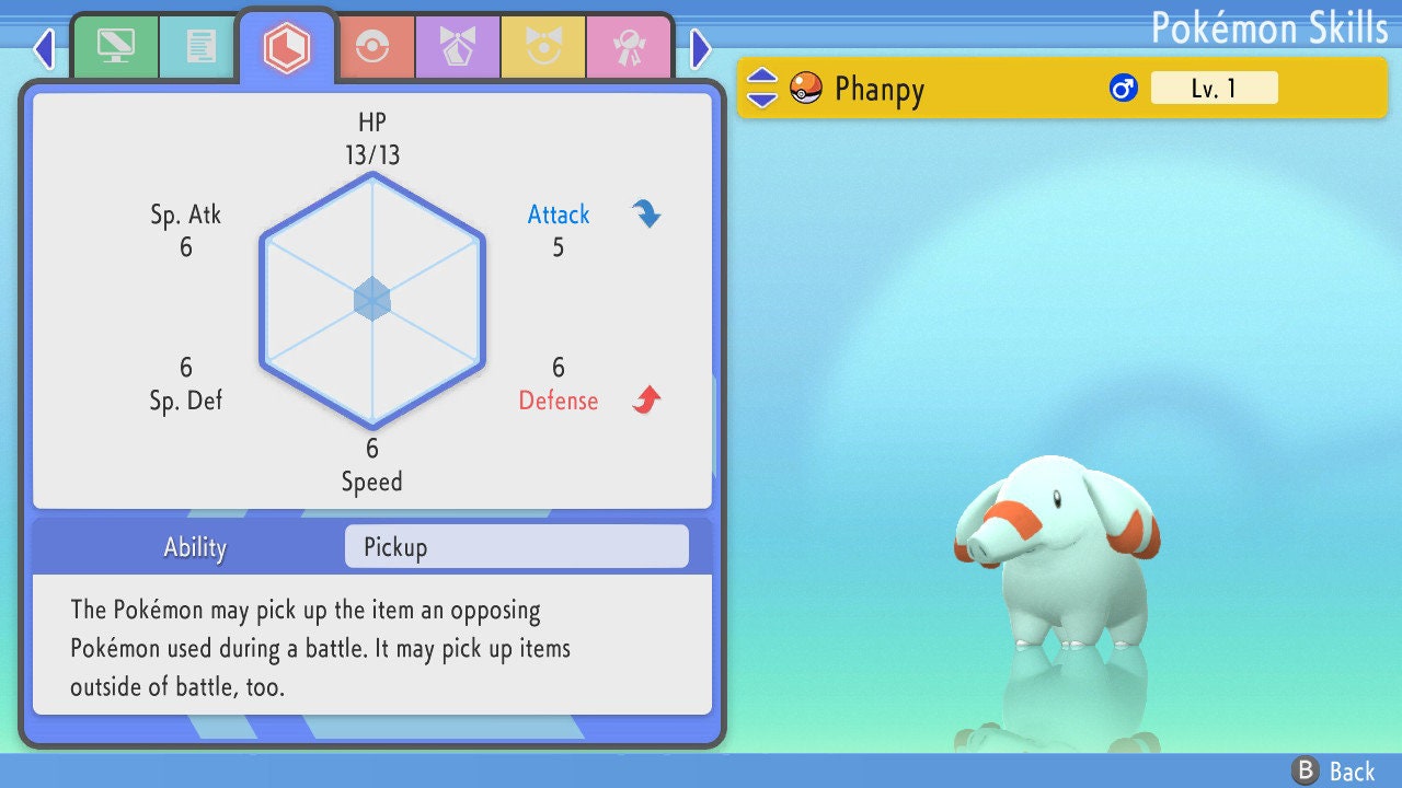 SHINY 6IV PHANPY / Pokémon Brilliant Diamond and Shining Pearl / 6IV Pokemon / Shiny Pokemon / Competitive Battle Ready EVs / Free Shiny
