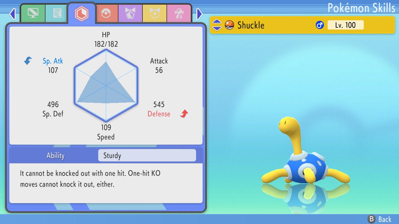 SHINY 6IV SHUCKLE / Pokémon Brilliant Diamond and Shining Pearl / 6IV Pokemon / Shiny Pokemon / Competitive Battle Ready EVs / Free Shiny