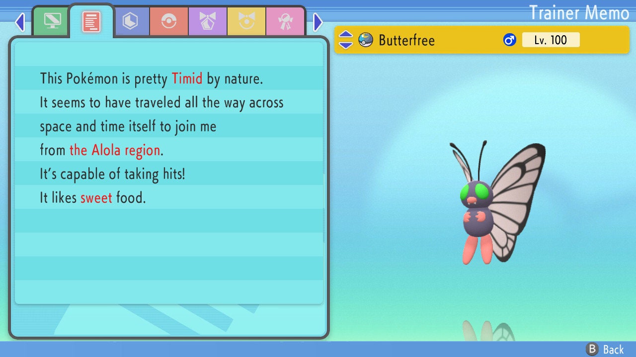 SHINY 6IV BUTTERFREE / Pokémon Brilliant Diamond and Shining Pearl / 6IV Pokemon / Shiny Pokemon / Competitive Battle Ready EVs / Free Shiny
