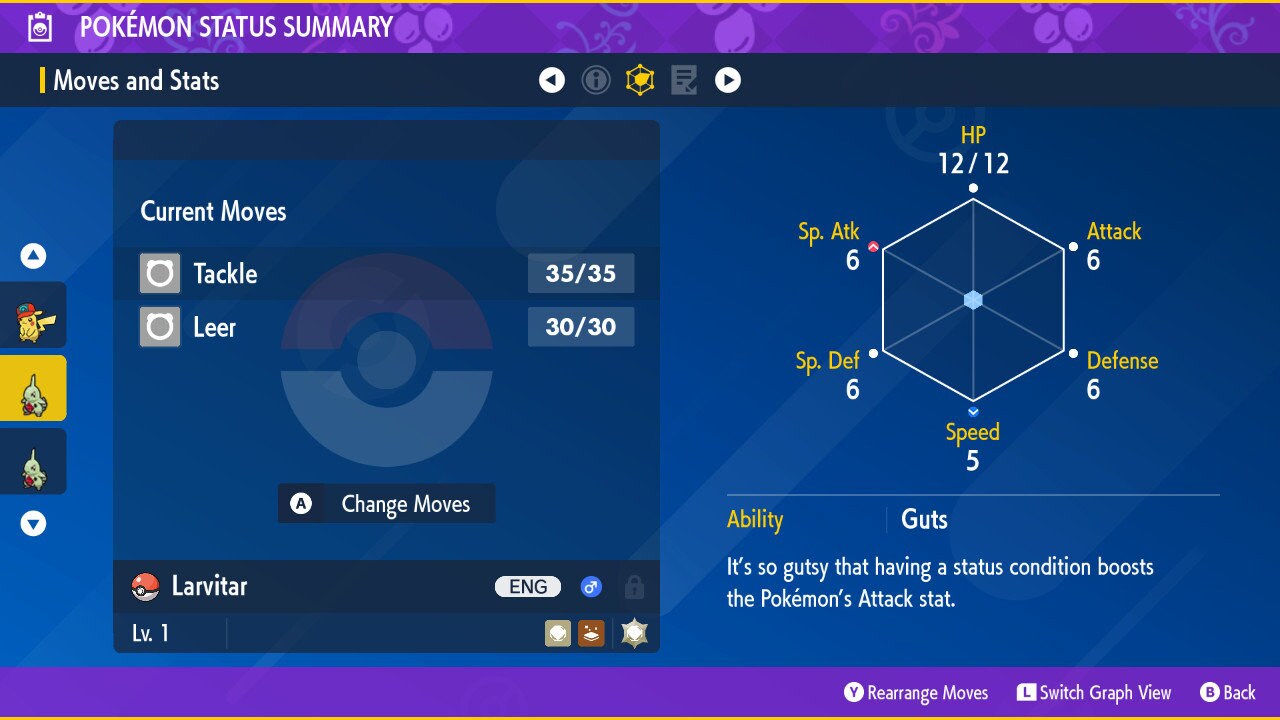 SHINY 6IV LARVITAR EV Trained | Scarlet & Violet Pokémon | Battle Ready Competitive | Free Bonus Shiny |