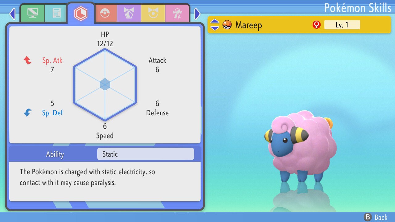 SHINY 6IV MAREEP / Pokémon Brilliant Diamond and Shining Pearl / 6IV Pokemon / Shiny Pokemon / Competitive Battle Ready EVs / Free Shiny