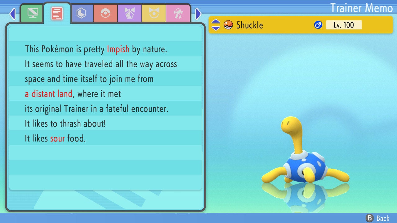 SHINY 6IV SHUCKLE / Pokémon Brilliant Diamond and Shining Pearl / 6IV Pokemon / Shiny Pokemon / Competitive Battle Ready EVs / Free Shiny