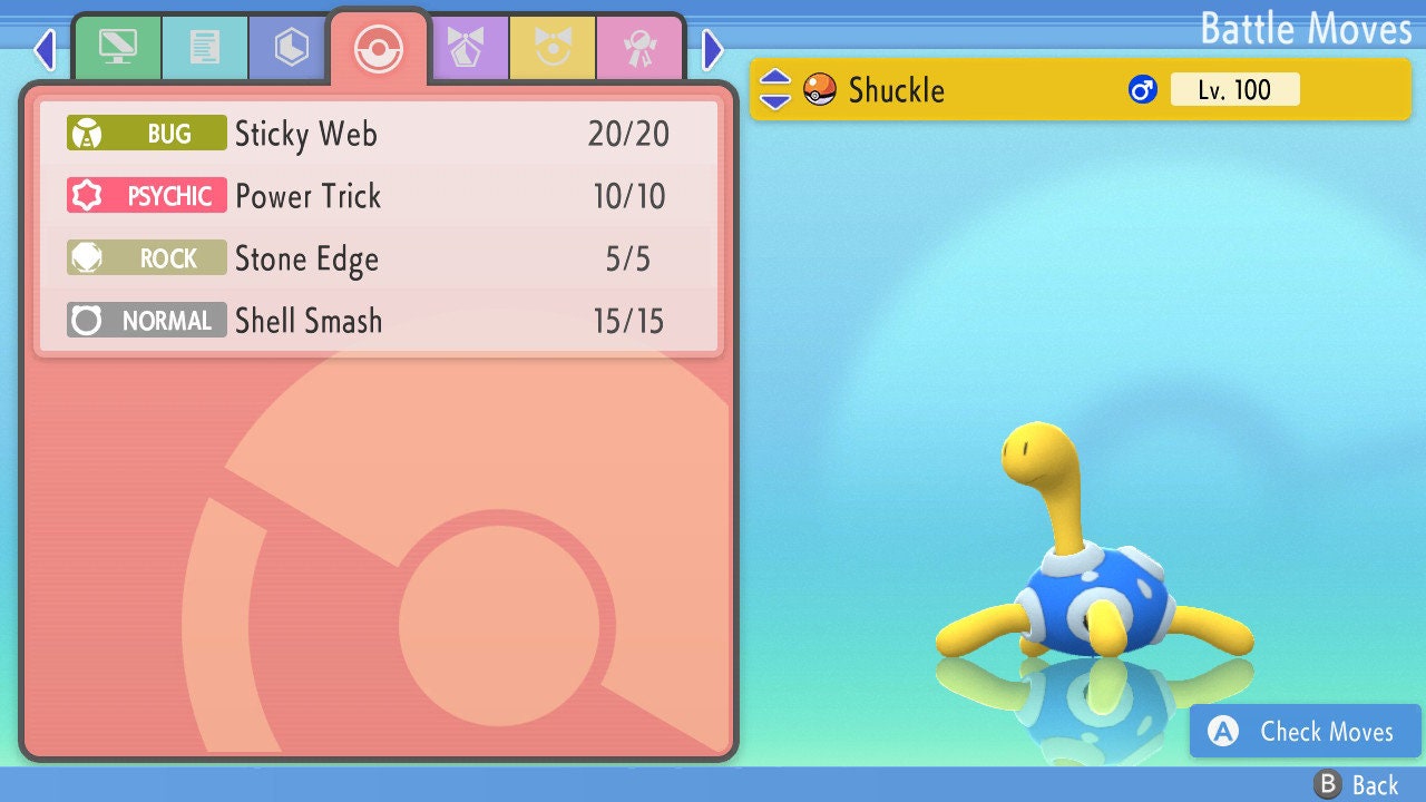 SHINY 6IV SHUCKLE / Pokémon Brilliant Diamond and Shining Pearl / 6IV Pokemon / Shiny Pokemon / Competitive Battle Ready EVs / Free Shiny