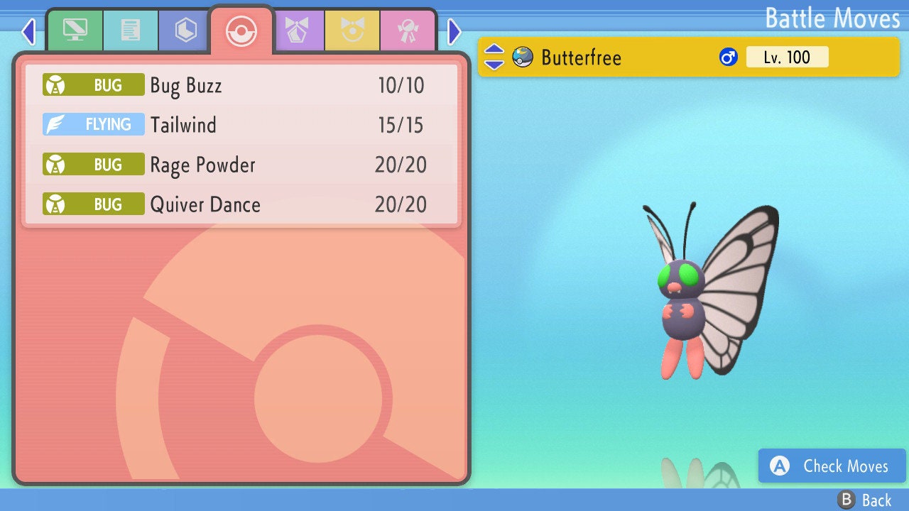 SHINY 6IV BUTTERFREE / Pokémon Brilliant Diamond and Shining Pearl / 6IV Pokemon / Shiny Pokemon / Competitive Battle Ready EVs / Free Shiny