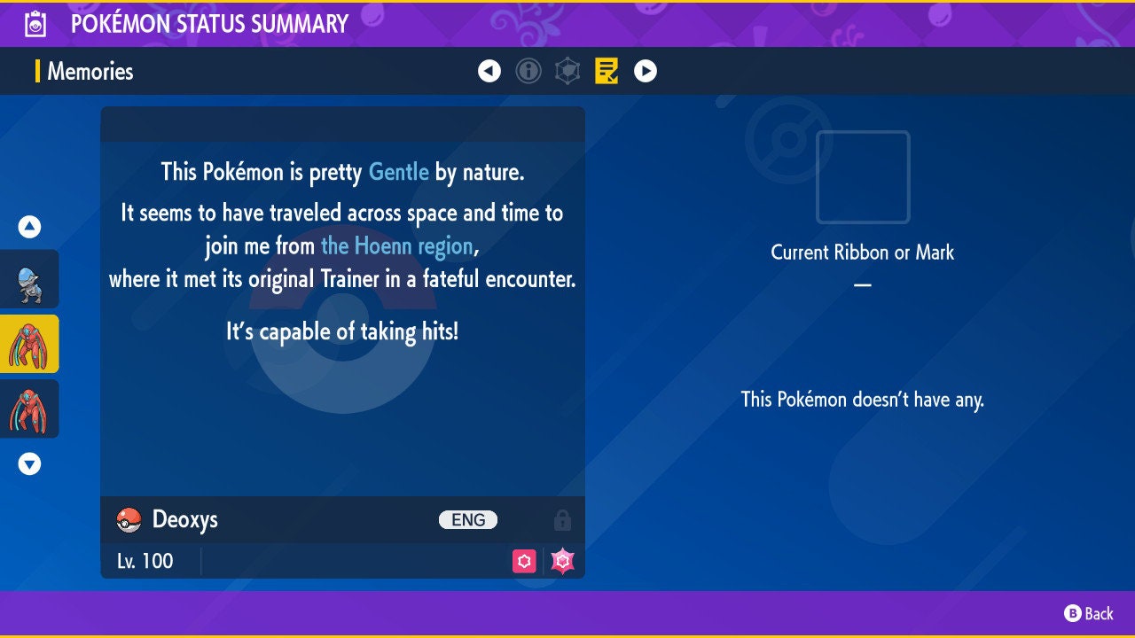 SHINY 6IV Defense Forme DEOXYS / Pokémon Scarlet and Violet / 6IV Pokemon / Shiny Pokemon / Mythical Pokemon / Fast Trade / Pokerus /