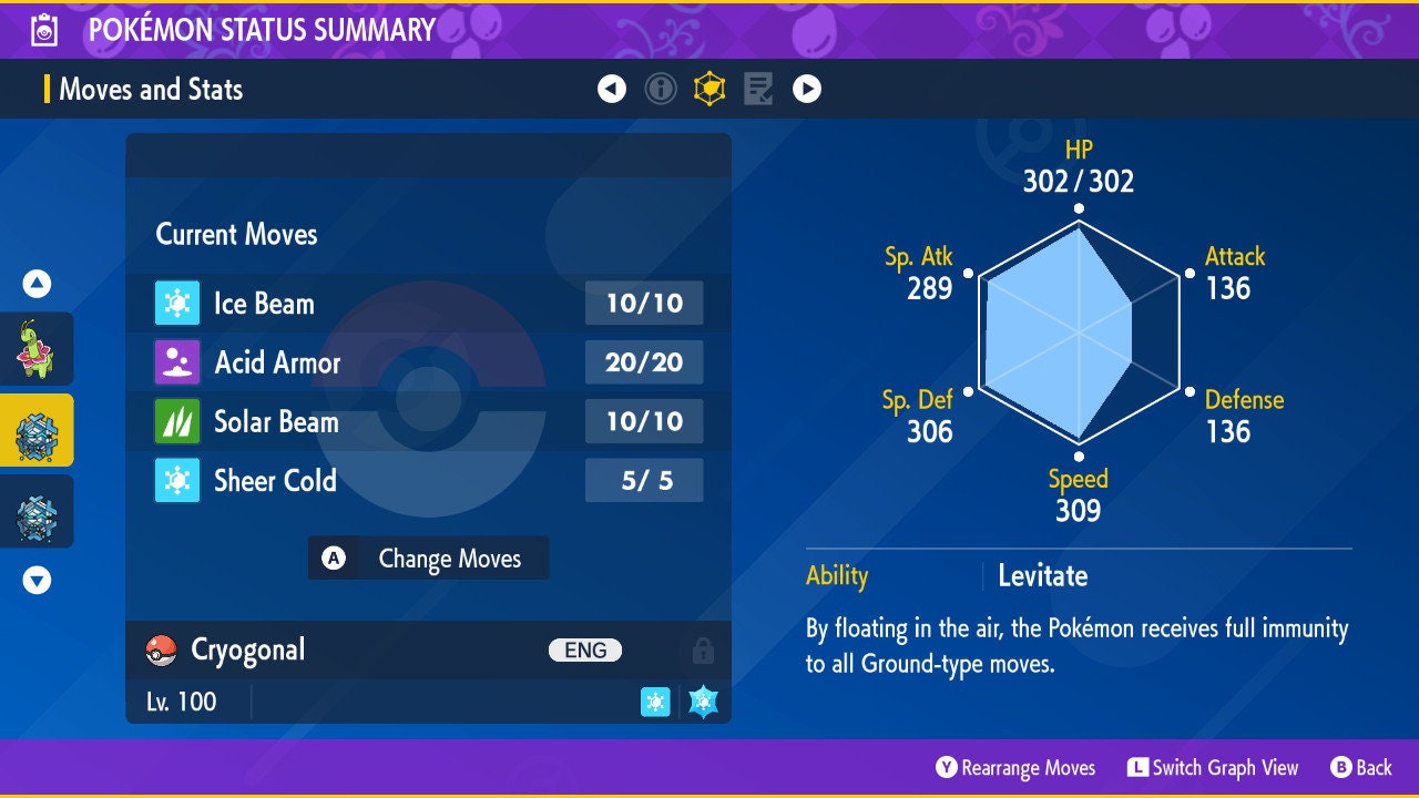 SHINY 6IV CRYOGONAL EV Trained | Scarlet & Violet Pokémon | Battle Ready Competitive | Free Bonus Shiny |