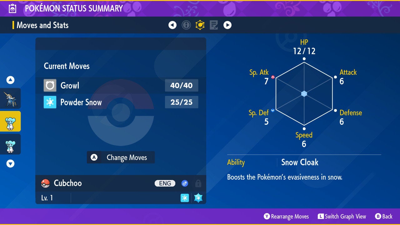 SHINY 6IV CUBCHOO EV Trained | Scarlet & Violet Pokémon | Battle Ready Competitive | Free Bonus Shiny |