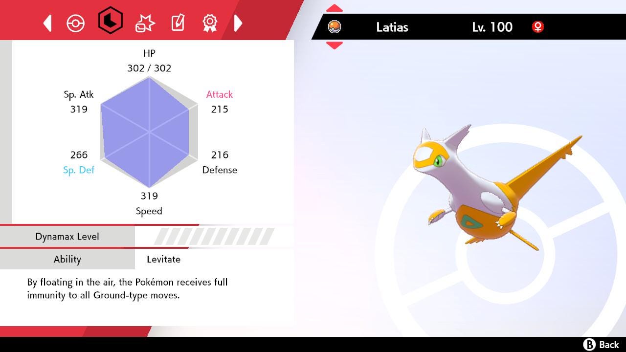 SHINY 6IV LATIAS EV Trained | Sword & Shield Pokémon | Battle Ready Competitive | Free Bonus Shiny |