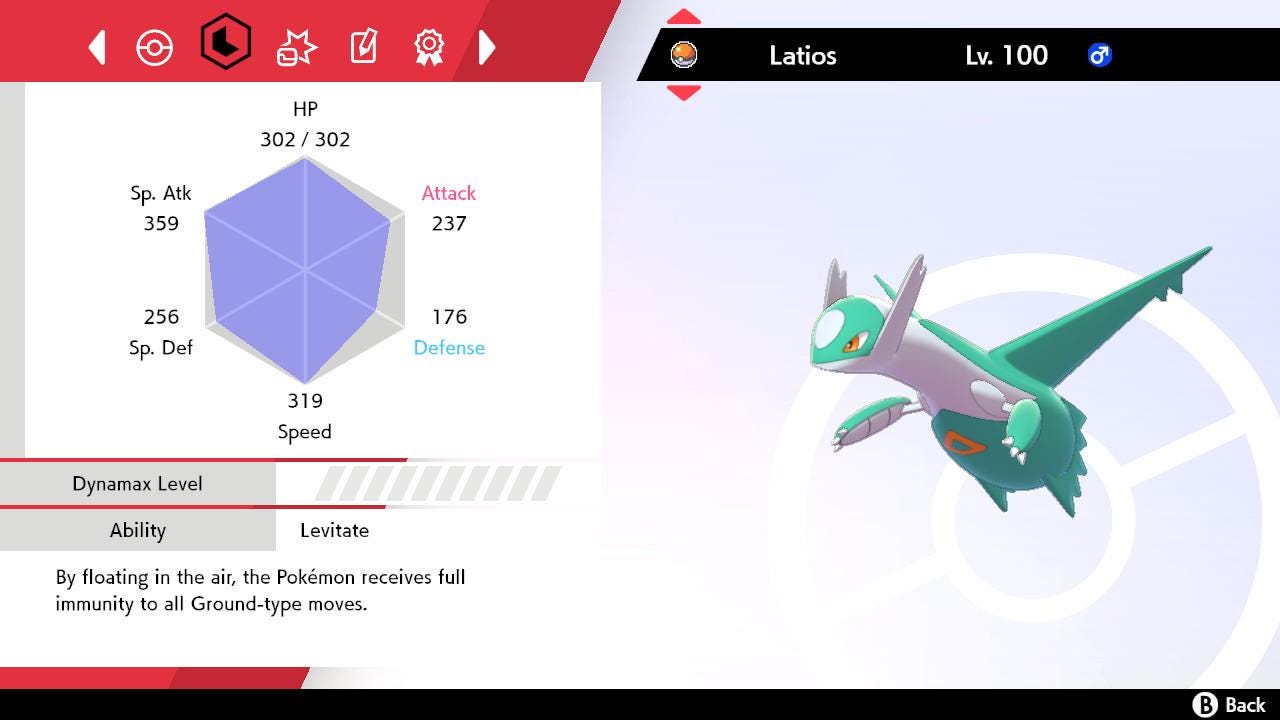 SHINY 6IV LATIOS EV Trained | Sword & Shield Pokémon | Battle Ready Competitive | Free Bonus Shiny |