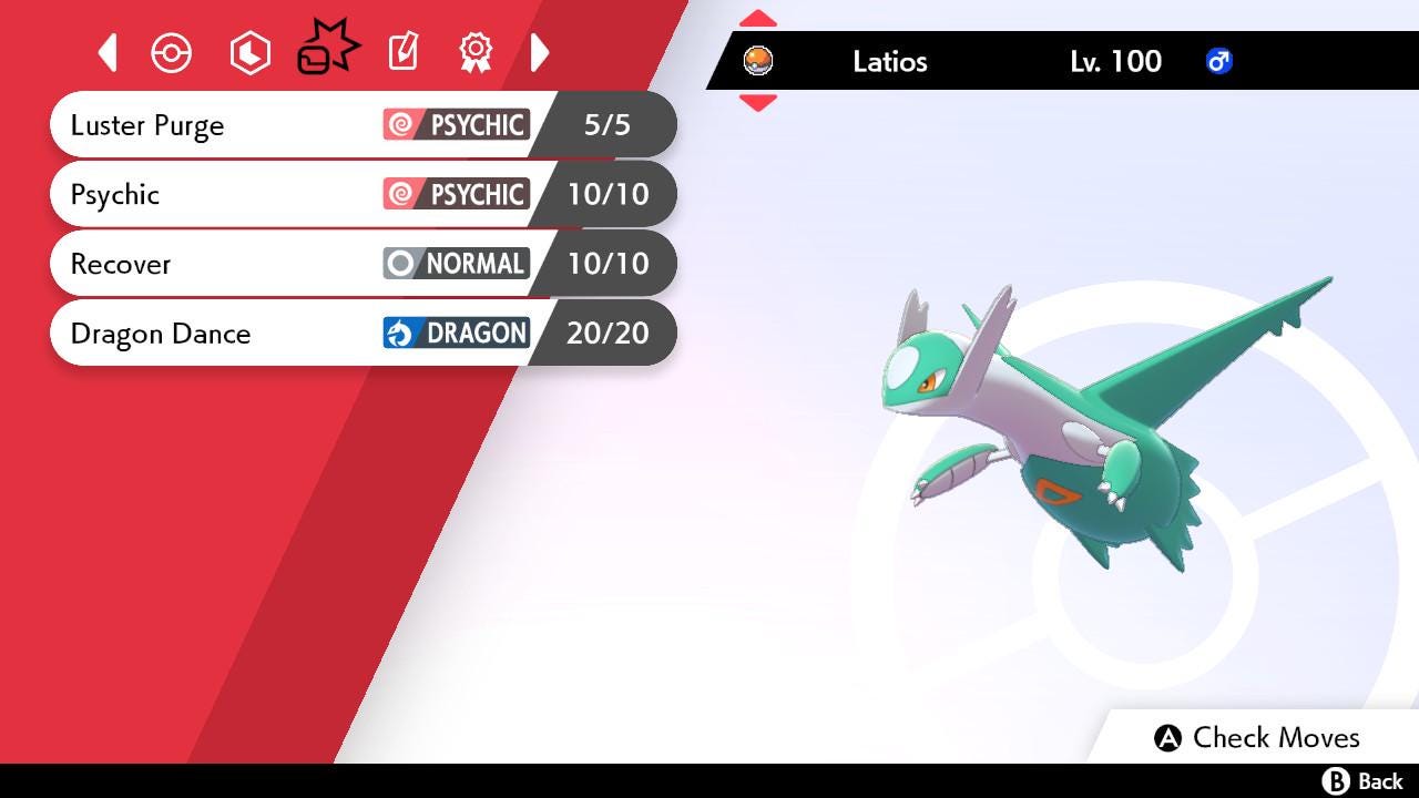 SHINY 6IV LATIOS EV Trained | Sword & Shield Pokémon | Battle Ready Competitive | Free Bonus Shiny |