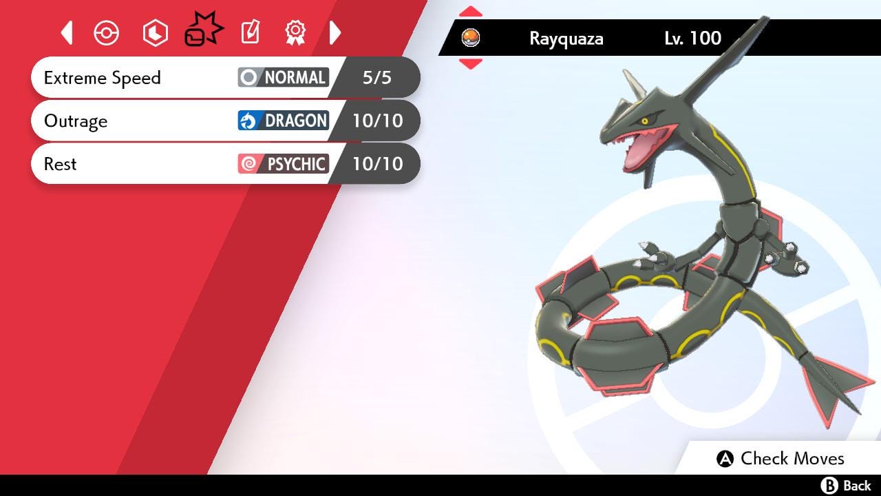SHINY 6IV RAYQUAZA EV Trained | Sword & Shield Pokémon | Battle Ready Competitive | Free Bonus Shiny |