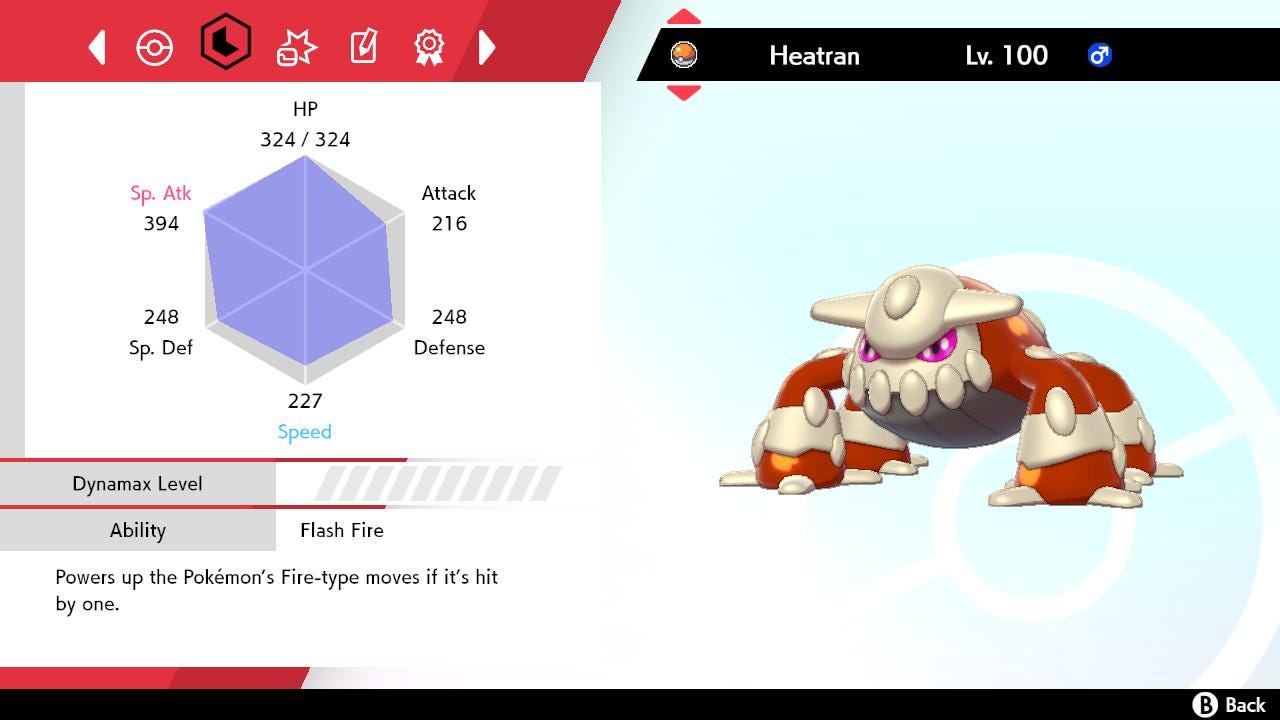 SHINY 6IV HEATRAN EV Trained | Sword & Shield Pokémon | Battle Ready Competitive | Free Bonus Shiny |