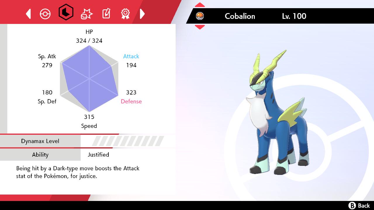 SHINY 6IV COBALION EV Trained | Sword & Shield Pokémon | Battle Ready Competitive | Free Bonus Shiny |