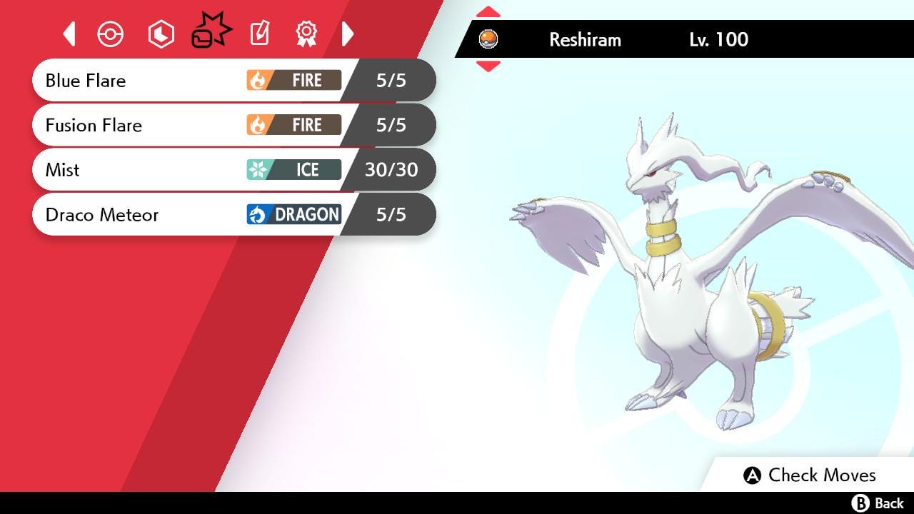 SHINY 6IV RESHIRAM EV Trained | Sword & Shield Pokémon | Battle Ready Competitive | Free Bonus Shiny |