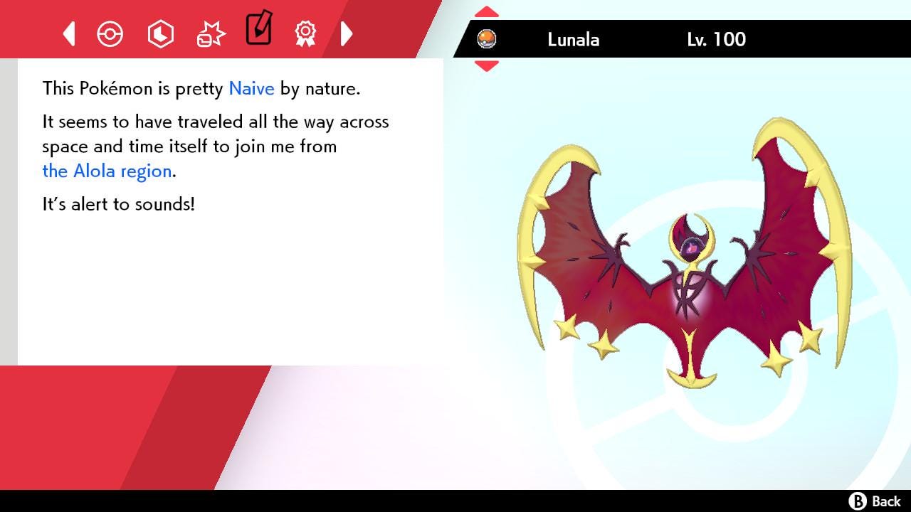 SHINY 6IV LUNALA EV Trained | Sword & Shield Pokémon | Battle Ready Competitive | Free Bonus Shiny |