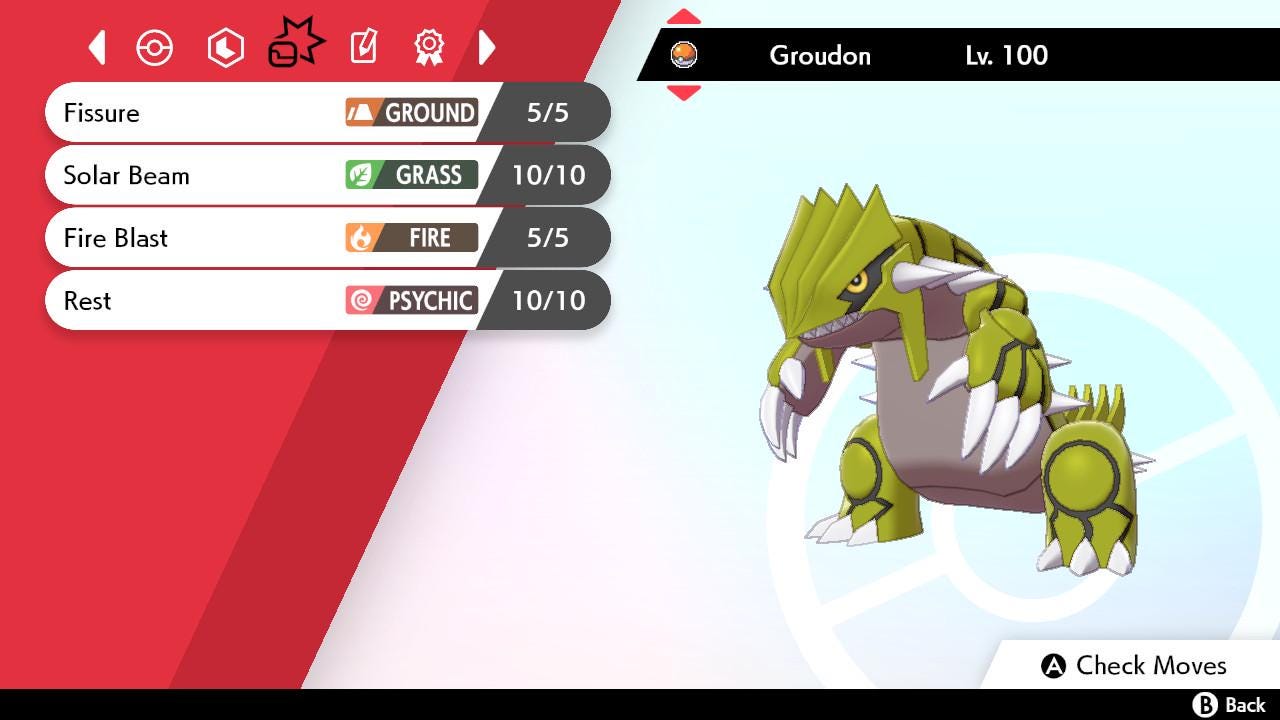 SHINY 6IV GROUDON EV Trained | Sword & Shield Pokémon | Battle Ready Competitive | Free Bonus Shiny |