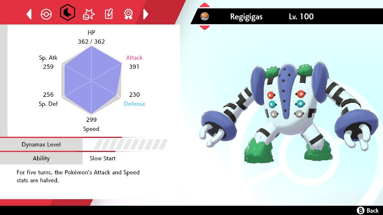 SHINY 6IV REGIGIGAS EV Trained | Sword & Shield Pokémon | Battle Ready Competitive | Free Bonus Shiny |
