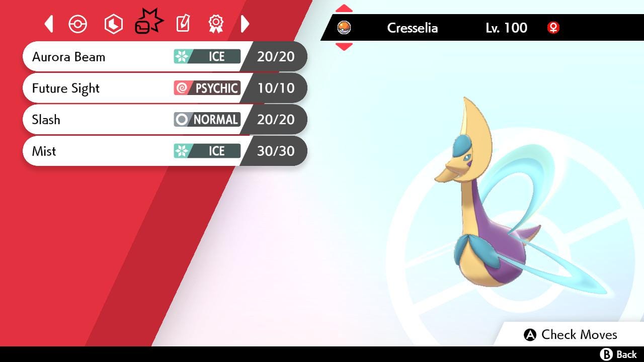 SHINY 6IV CRESSELIA EV Trained | Sword & Shield Pokémon | Battle Ready Competitive | Free Bonus Shiny |