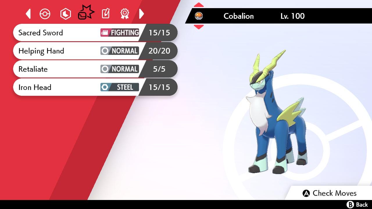 SHINY 6IV COBALION EV Trained | Sword & Shield Pokémon | Battle Ready Competitive | Free Bonus Shiny |