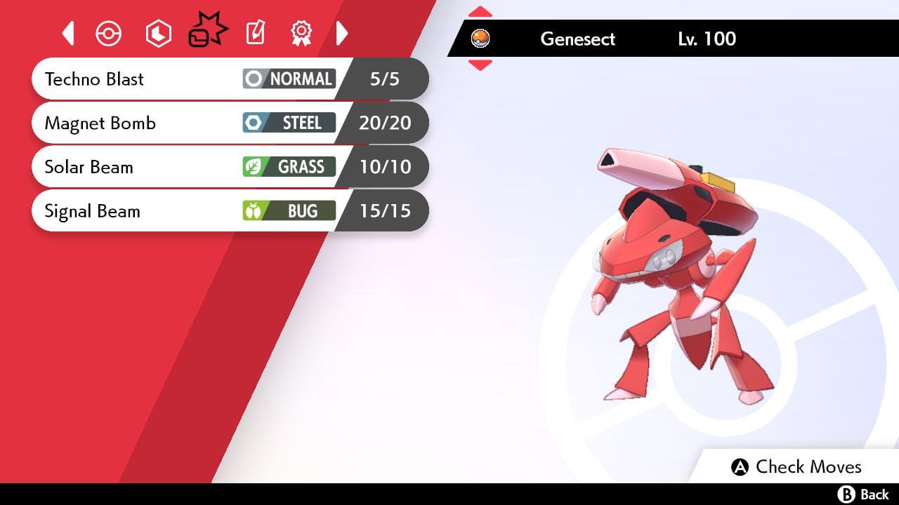 SHINY 6IV GENESECT EV Trained | Sword & Shield Pokémon | Battle Ready Competitive | Free Bonus Shiny |