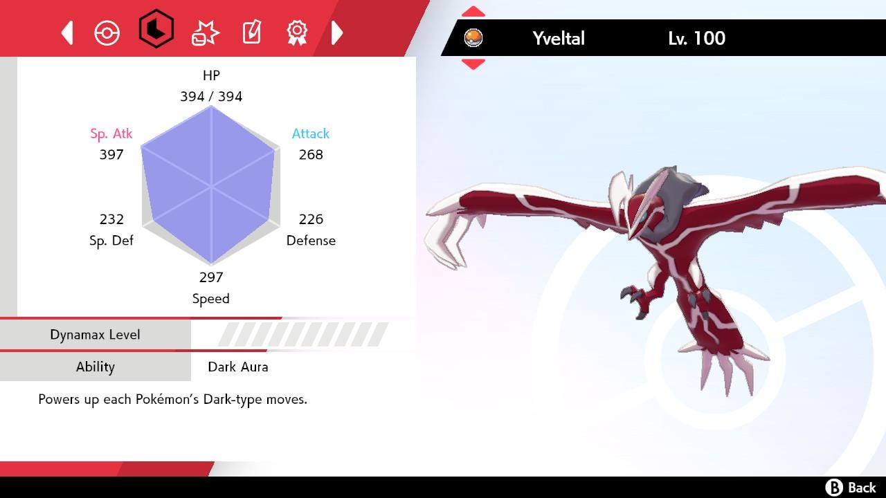 SHINY 6IV YVELTAL EV Trained | Sword & Shield Pokémon | Battle Ready Competitive | Free Bonus Shiny |