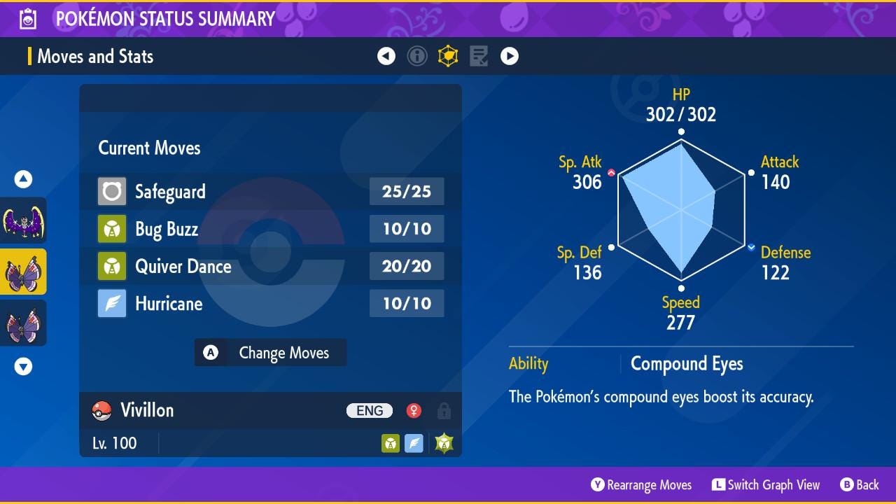 SHINY 6IV Elegant VIVILLON / Pokémon Scarlet and Violet / 6IV Pokemon / Shiny Pokemon / Competitive Battle Ready / Free Shiny / EV Trained