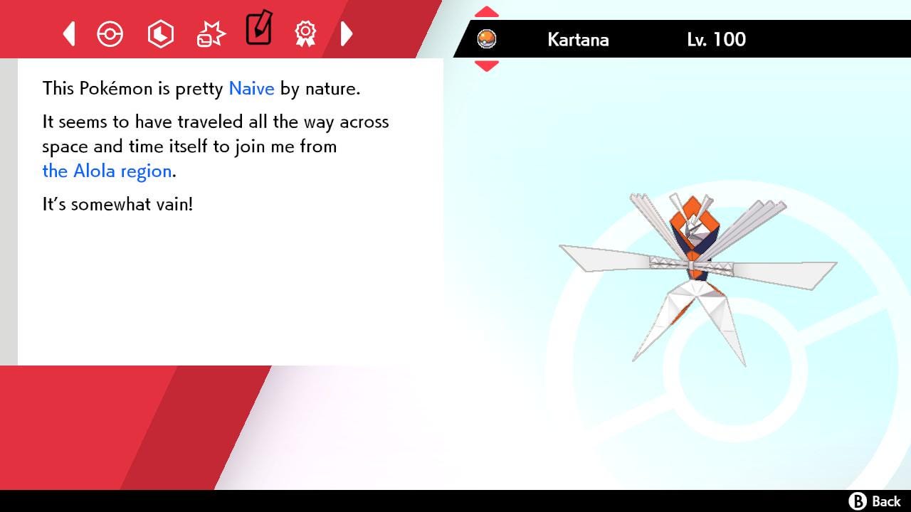 SHINY 6IV KARTANA EV Trained | Sword & Shield Pokémon | Battle Ready Competitive | Free Bonus Shiny |