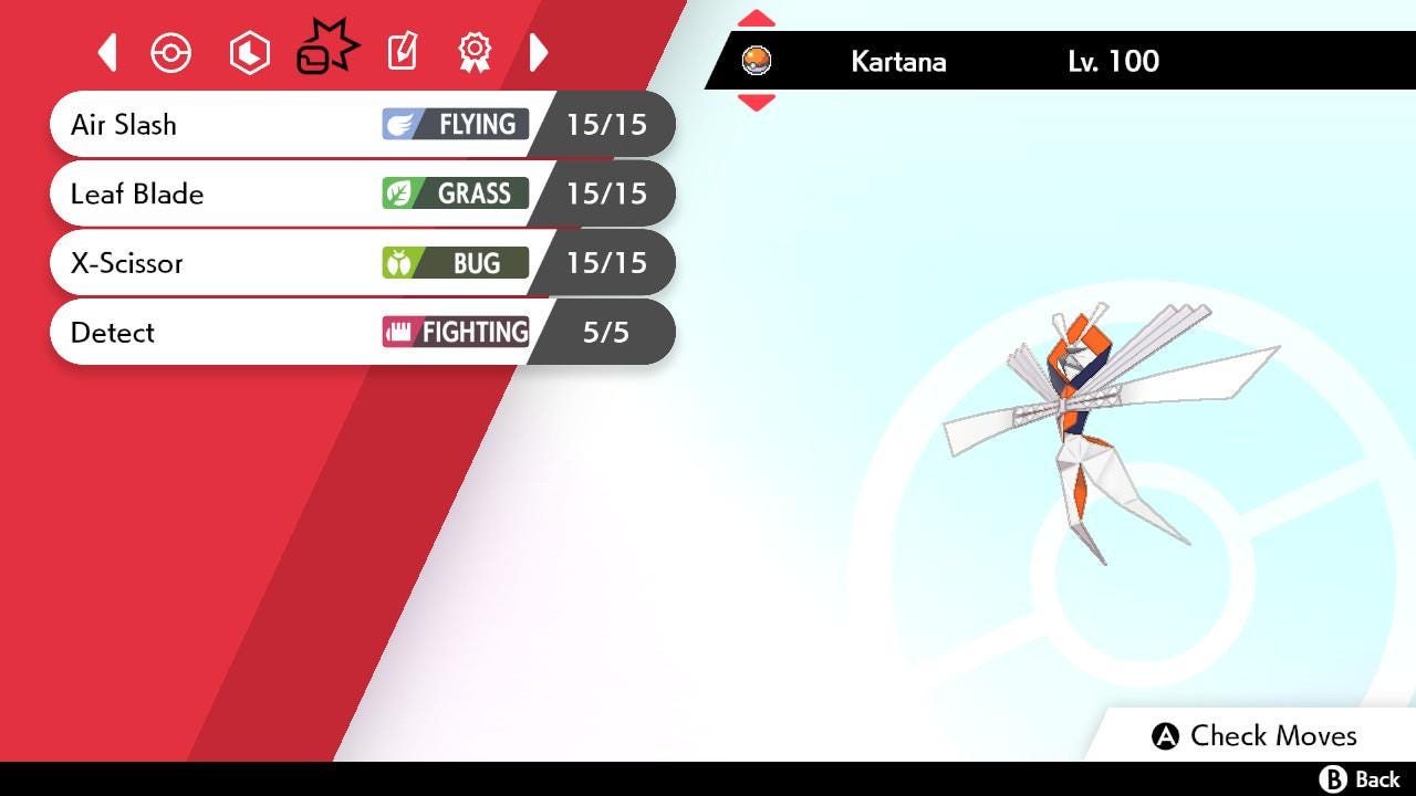 SHINY 6IV KARTANA EV Trained | Sword & Shield Pokémon | Battle Ready Competitive | Free Bonus Shiny |