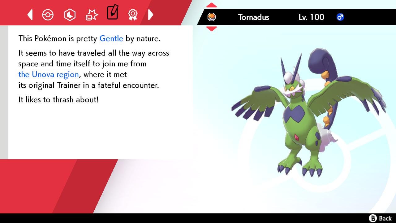 SHINY 6IV Therian Forme TORNADUS / Pokémon Sword and Shield / 6IV Pokemon / Shiny Pokemon / Competitive Battle Ready + EVs / Free Shiny /