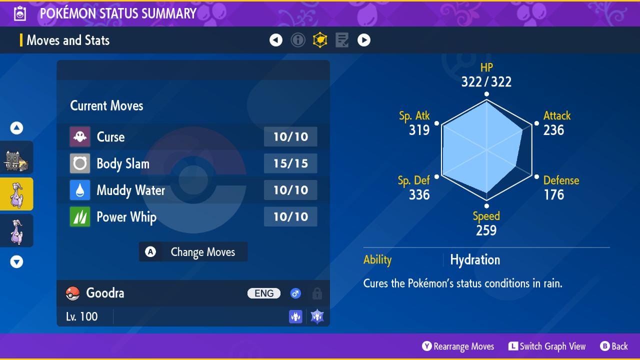 SHINY 6IV GOODRA EV Trained | Scarlet & Violet Pokémon | Battle Ready Competitive | Free Bonus Shiny |