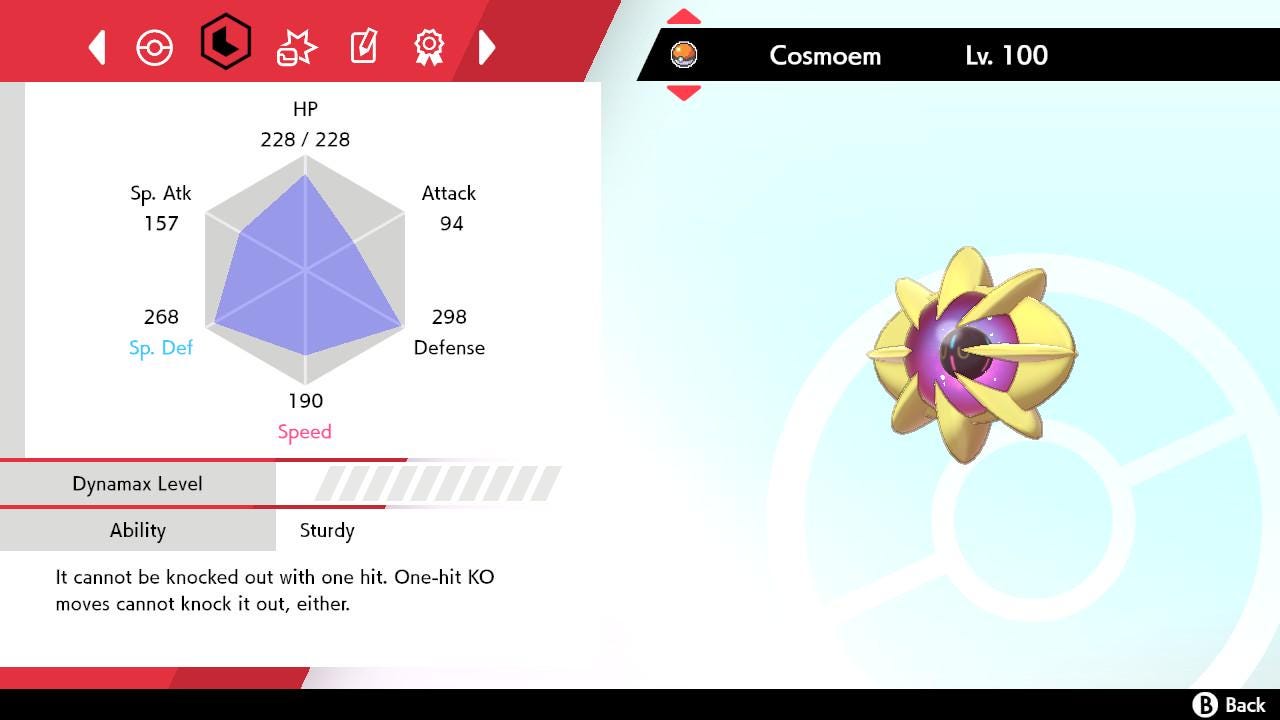 SHINY 6IV COSMOEM EV Trained | Sword & Shield Pokémon | Battle Ready Competitive | Free Bonus Shiny |