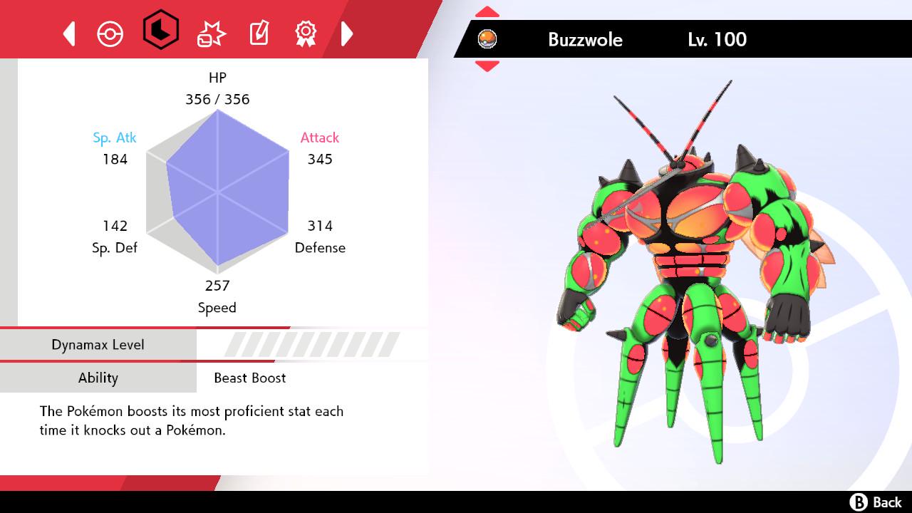 SHINY 6IV BUZZWOLE EV Trained | Sword & Shield Pokémon | Battle Ready Competitive | Free Bonus Shiny |