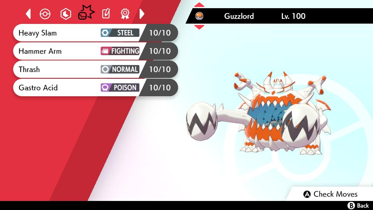 SHINY 6IV GUZZLORD EV Trained | Sword & Shield Pokémon | Battle Ready Competitive | Free Bonus Shiny |