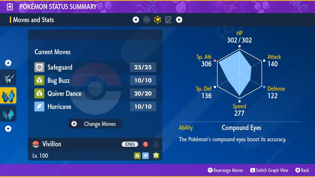 SHINY 6IV Marine VIVILLON / Pokémon Scarlet and Violet / 6IV Pokemon / Shiny Pokemon / Competitive Battle Ready / Free Shiny / EV Trained