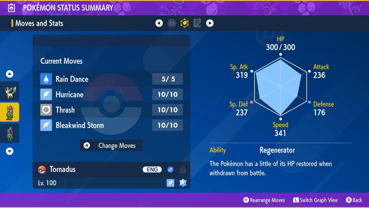 SHINY 6IV Therian Forme TORNADUS / Pokémon Scarlet and Violet / 6IV Pokemon / Shiny Pokemon / Mythical Pokemon / Fast Trade / Pokerus /