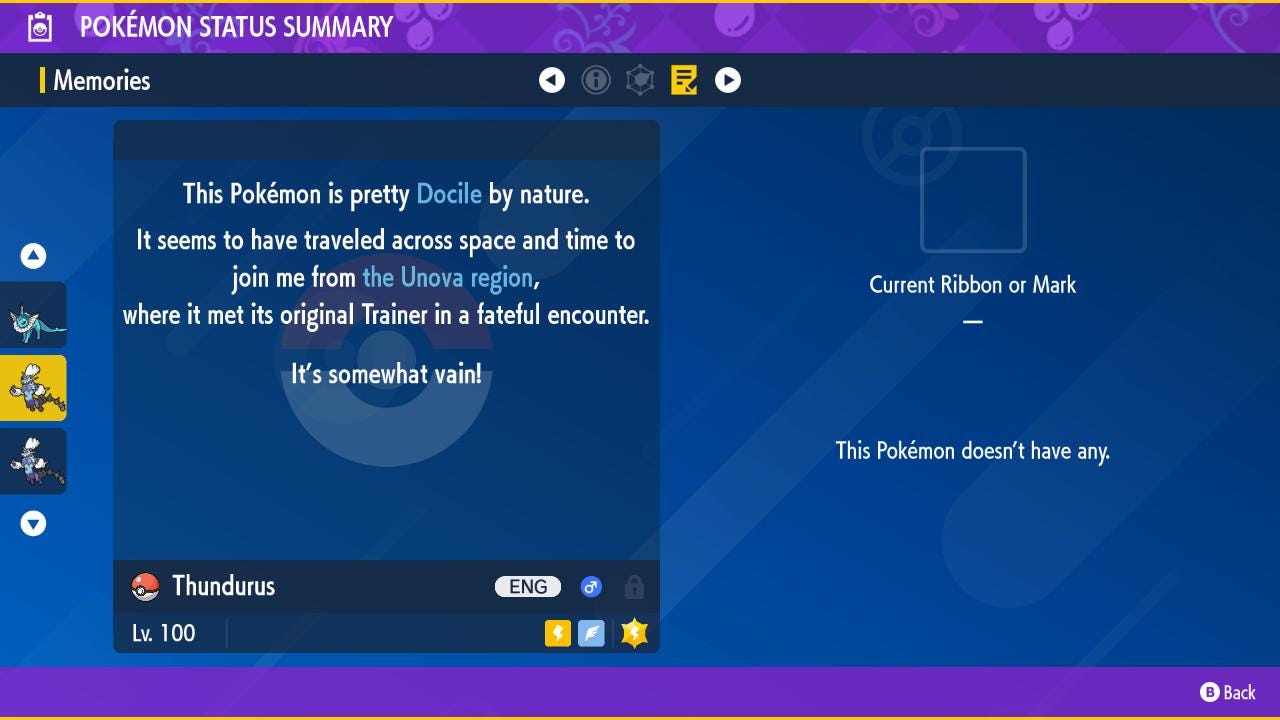 SHINY 6IV Therian Forme THUNDURUS / Pokémon Scarlet and Violet / 6IV Pokemon / Shiny Pokemon / Mythical Pokemon / Fast Trade / Pokerus /