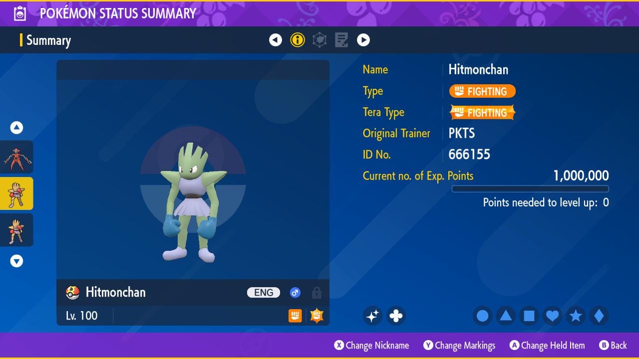 SHINY 6IV HITMONCHAN EV Trained | Scarlet & Violet Pokémon | Battle Ready Competitive | Free Bonus Shiny |